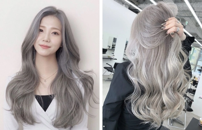 Đẹp an toàn với cách nhuộm màu xám khói không cần tẩy