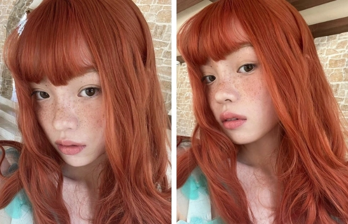 nhuộm đỏ cam có cần tẩy tóc không giúp giữ màu đẹp