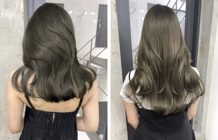 Màu tóc lạ mắt, thử ngay màu tóc xanh rêu xám khói