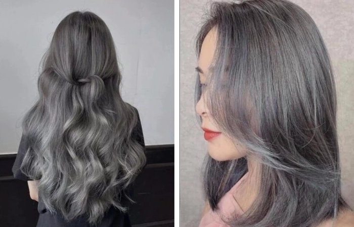 Phong cách mới mẻ với tóc màu khói xám lông chuột