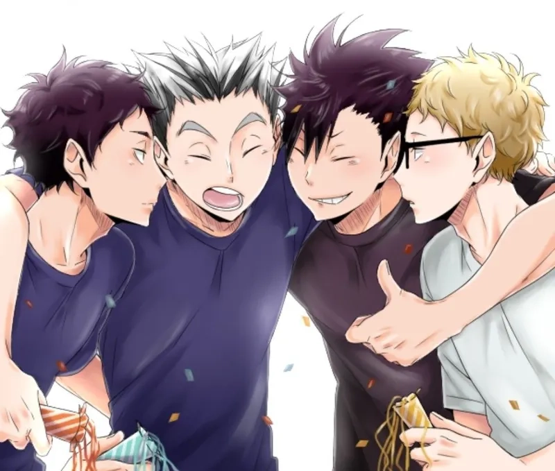 Kuroo x Tsukishima x Bokuto x Akaashi manga mang đến những tình tiết hấp dẫn