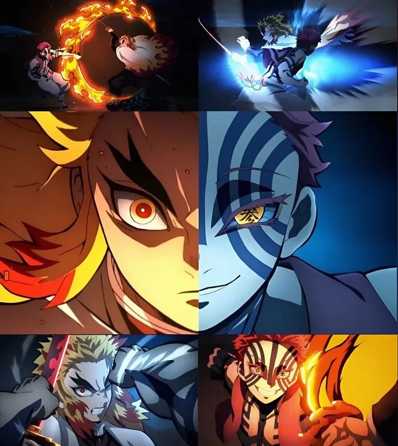 Ảnh Rengoku vs Akaza sẽ khiến bạn mê mẩn với từng khoảnh khắc kịch tính