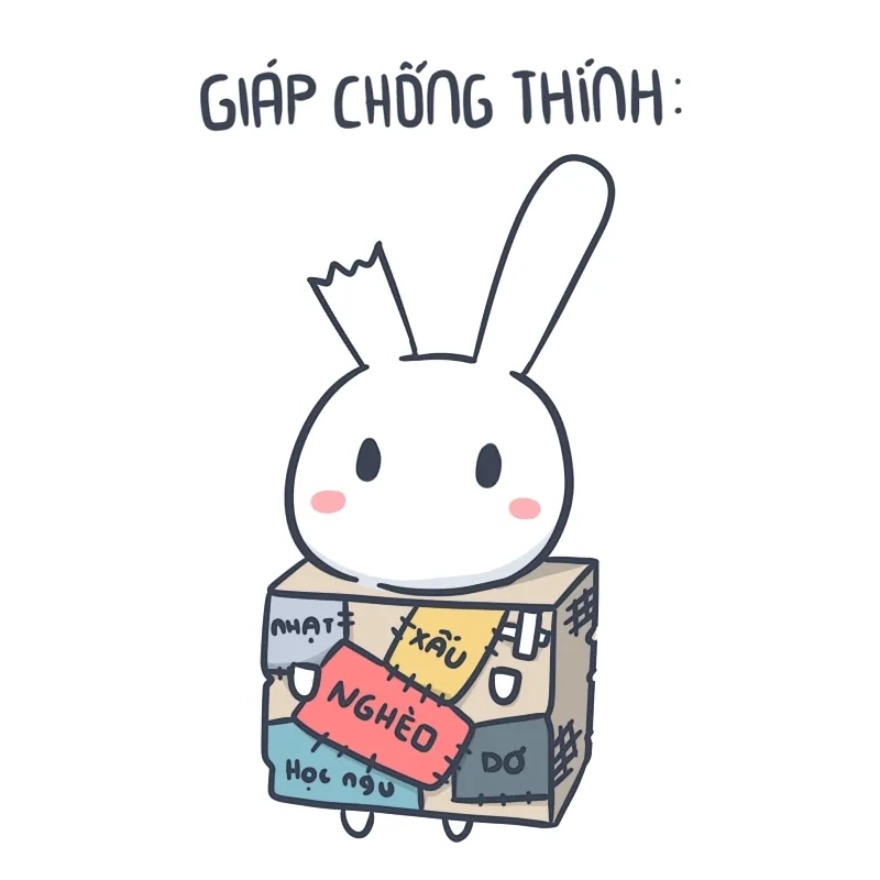 Meme thỏ bảy màu làm giang hồ, biểu cảm bá đạo
