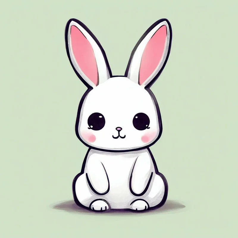 Sticker thỏ cute hình chibi dễ thương cho bạn thêm phần đáng yêu