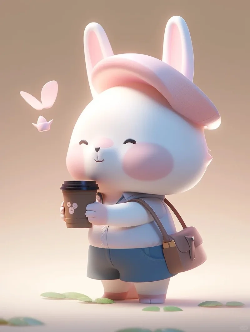 Thỏ cute dễ thương trong từng đường nét chibi