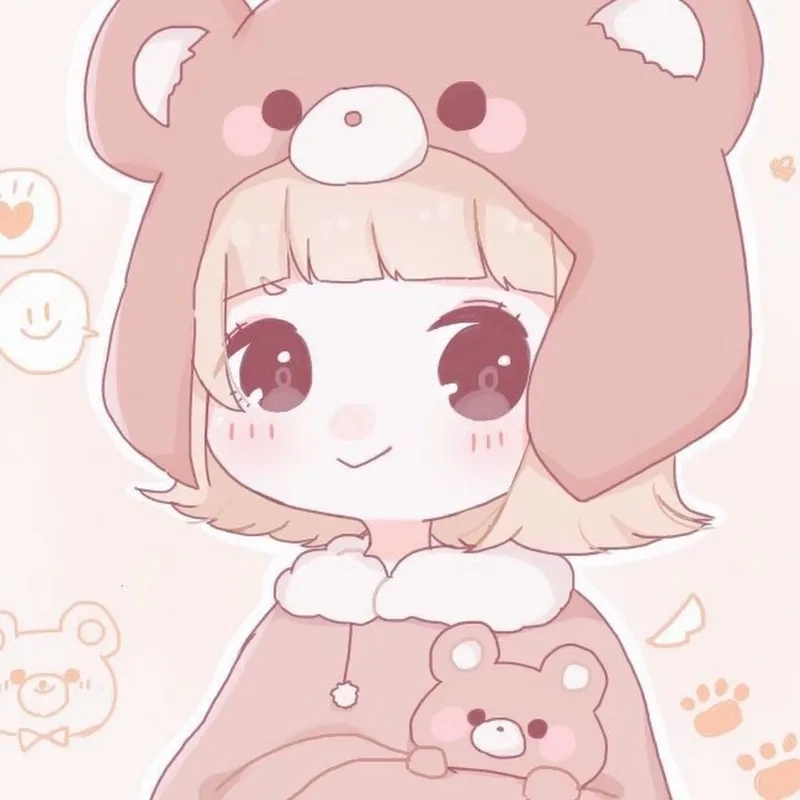 Đơn giản mà đẹp với ảnh chibi cute nữ đơn giản