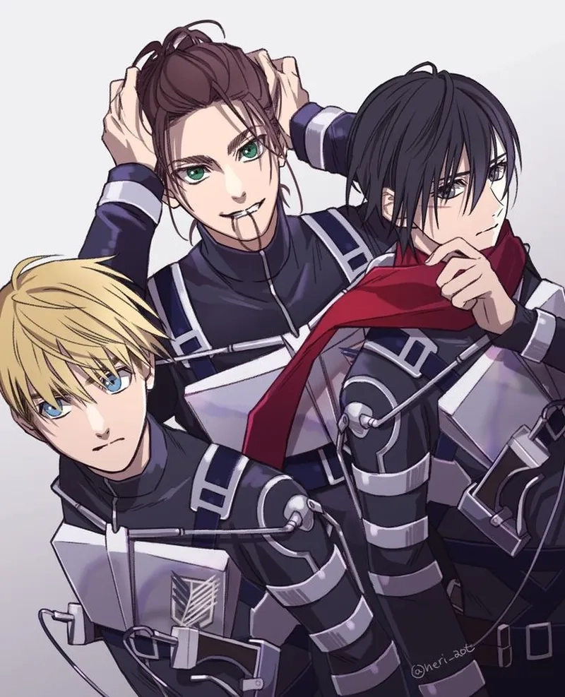 Bộ ba Eren Mikasa Armin là biểu tượng không thể thay thế