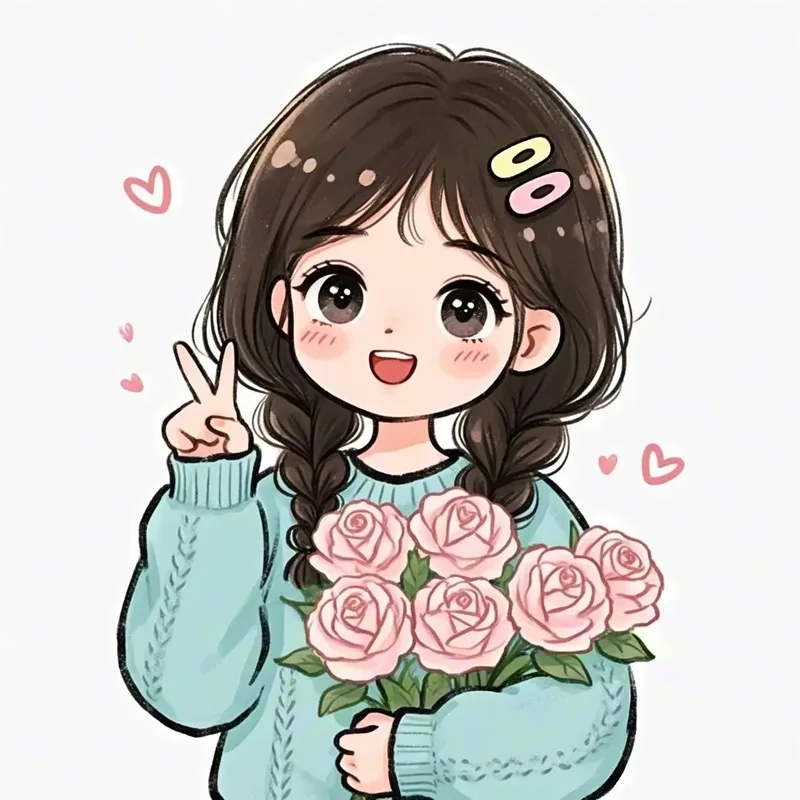 Siêu dễ thương với avatar nữ chibi cute đốn tim người xem