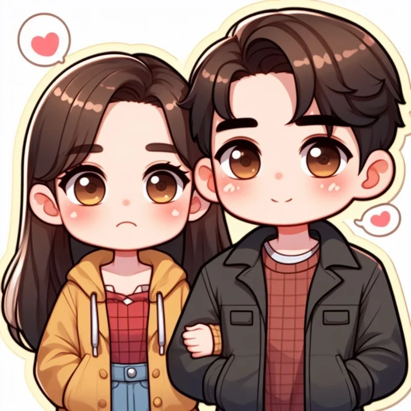 Mỗi khoảnh khắc thêm ý nghĩa với avatar cặp đôi cute chibi