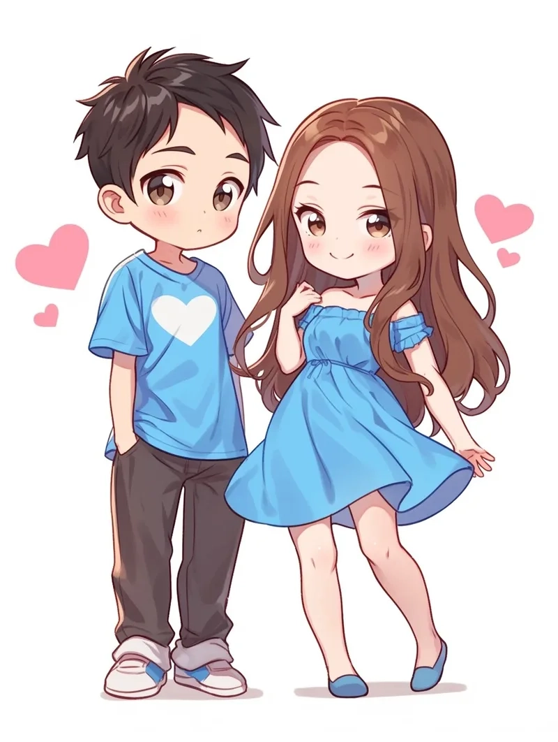 Couple anime không thể thiếu avatar anime chibi cặp đôi cute