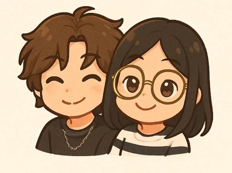 Tình yêu 2D với chibi cute ảnh avatar đôi