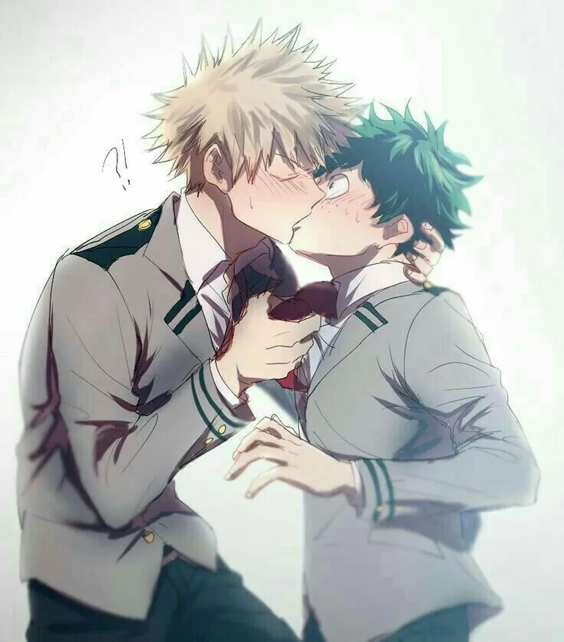 Deku x Bakugou kiss là nụ hôn ngọt ngào giữa hai nhân vật chính