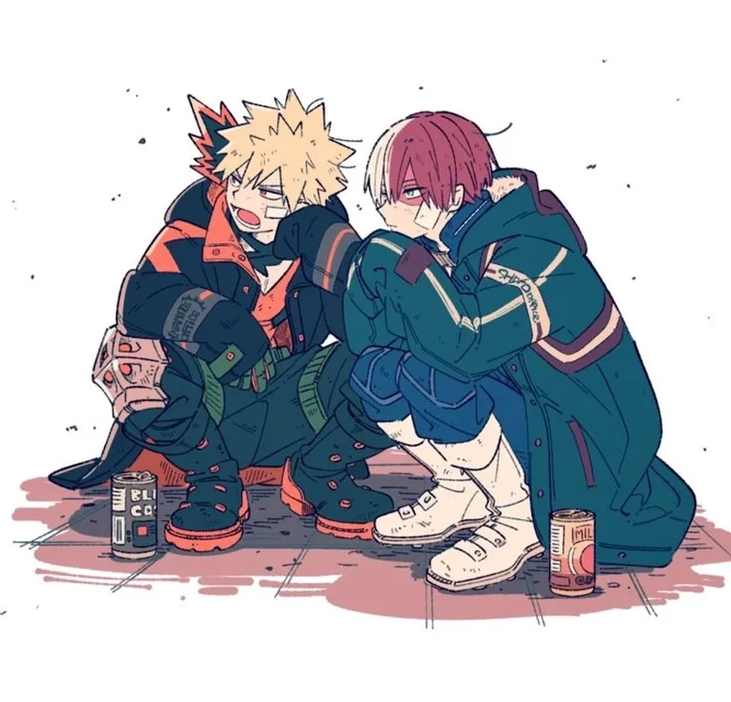 Bakugou x Shoto là cặp đôi chiến đấu đầy quyết tâm