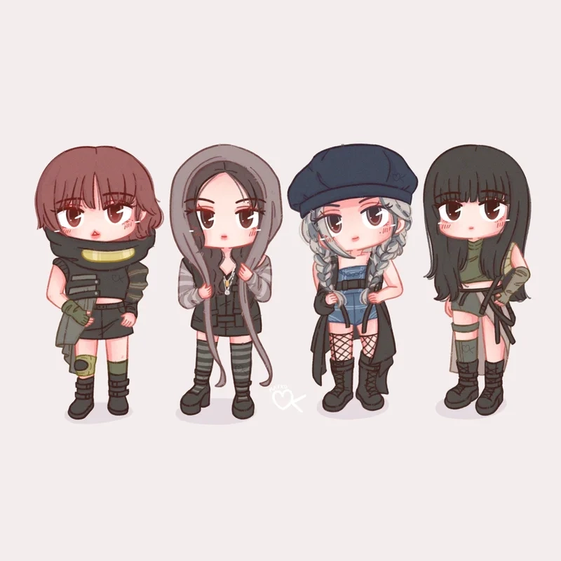 Black Pink chibi cute sẽ khiến bạn mê mẩn ngay lần đầu nhìn thấy