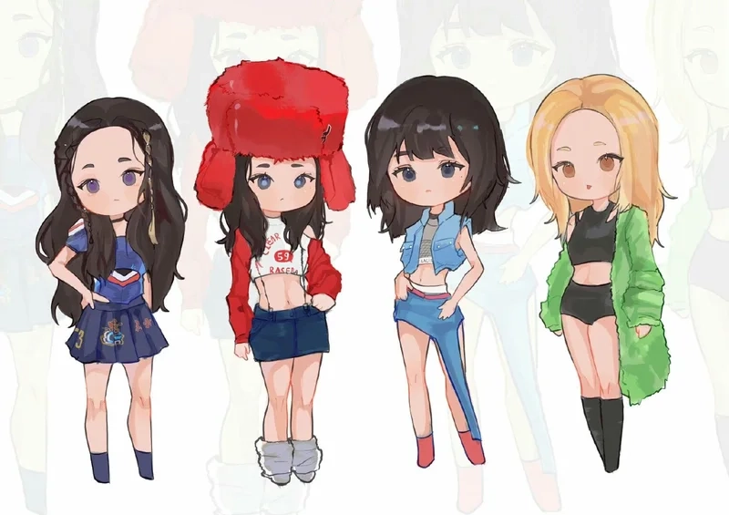 Khám phá thế giới blackpink chibi cute tuyệt vời cùng các nhân vật yêu thích
