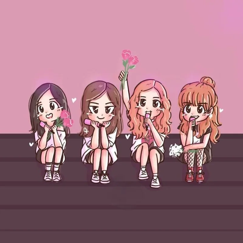 Blackpink chibi ice cream cực kỳ đáng yêu và ngọt ngào