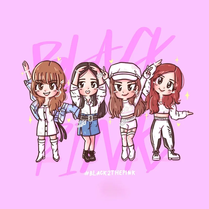Blackpink chibi pink venom sẽ khiến bạn cảm thấy phấn khích với phong cách cực cool