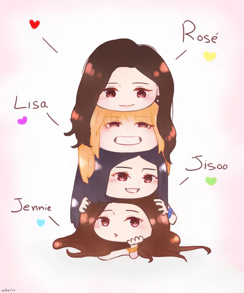 Hình blackpink chibi cute là món quà tuyệt vời dành cho fan Blackpink