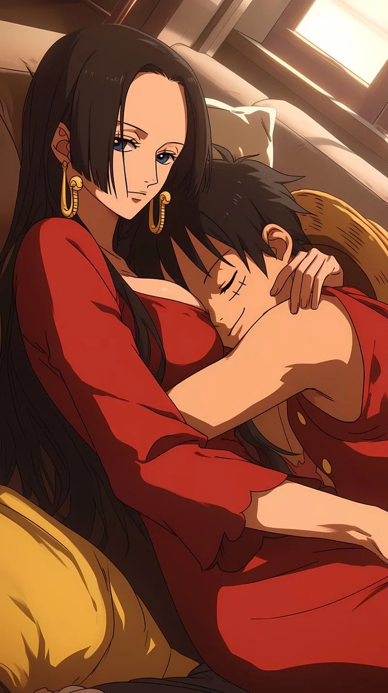 Những khoảnh khắc đáng nhớ trong hình của Luffy và Boa Hancock