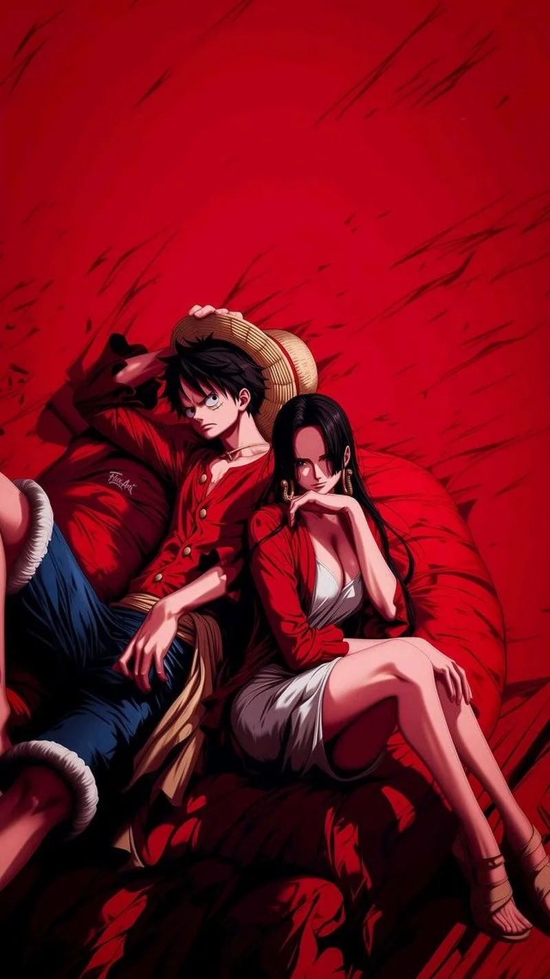 Khoảnh khắc đầy cảm xúc trong hình ảnh của Luffy và Boa Hancock