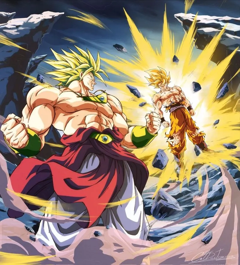 Broly x Goku làm bùng nổ cảm xúc qua hình ảnh sống động!