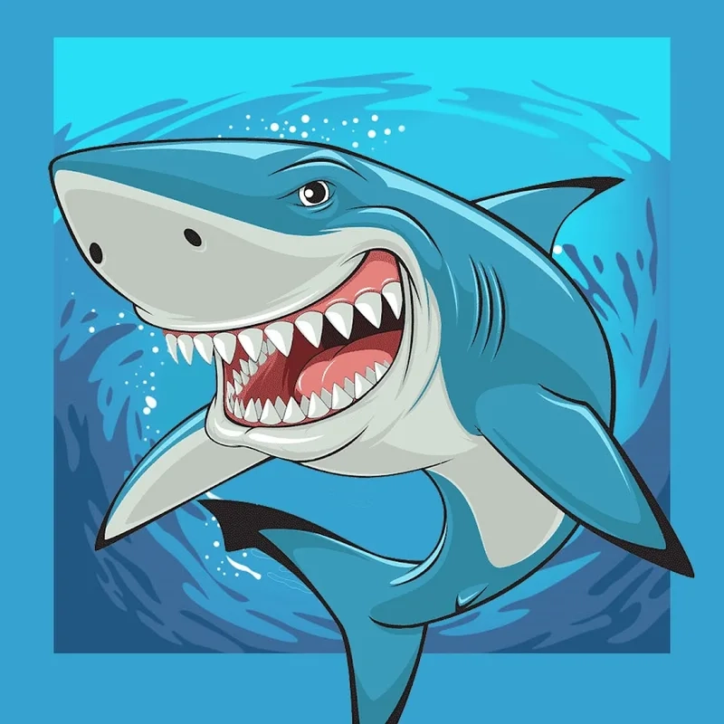 Đốn tim với loạt cute hình cá mập chibi siêu dễ thương