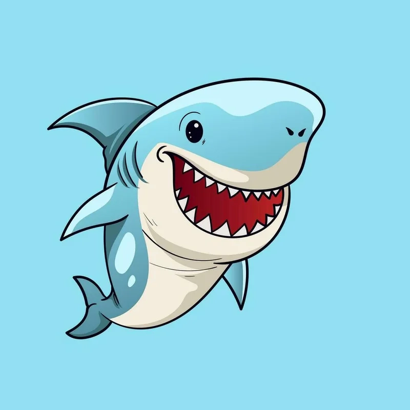Tải ngay cá mập anime cute siêu dễ thương cho điện thoại