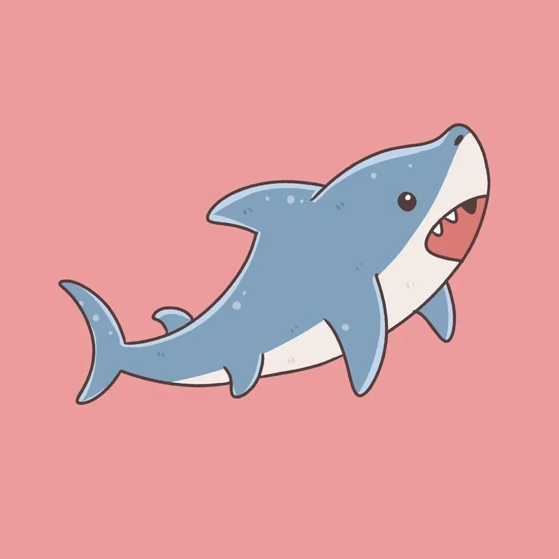 Cập nhật ngay hình nền cá mập chibi siêu đáng yêu