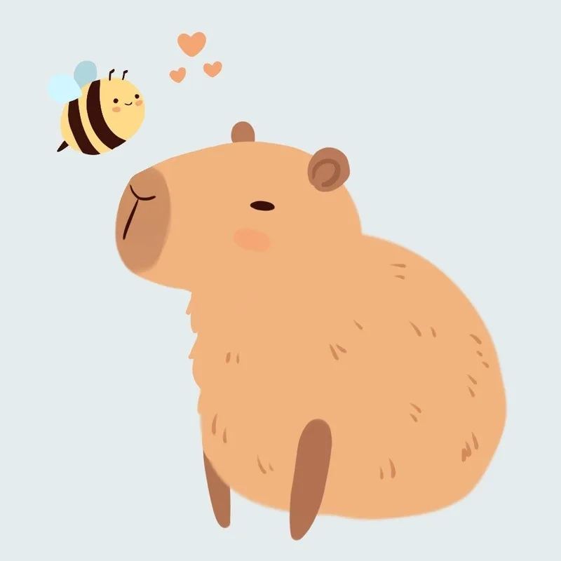 Đốn tim ngay với capybara chibi cute siêu đáng yêu