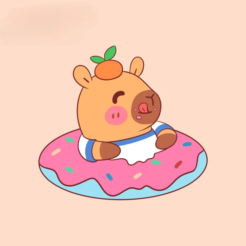 Lựa chọn avatar capybara chibi cute cho profile thêm nổi bật