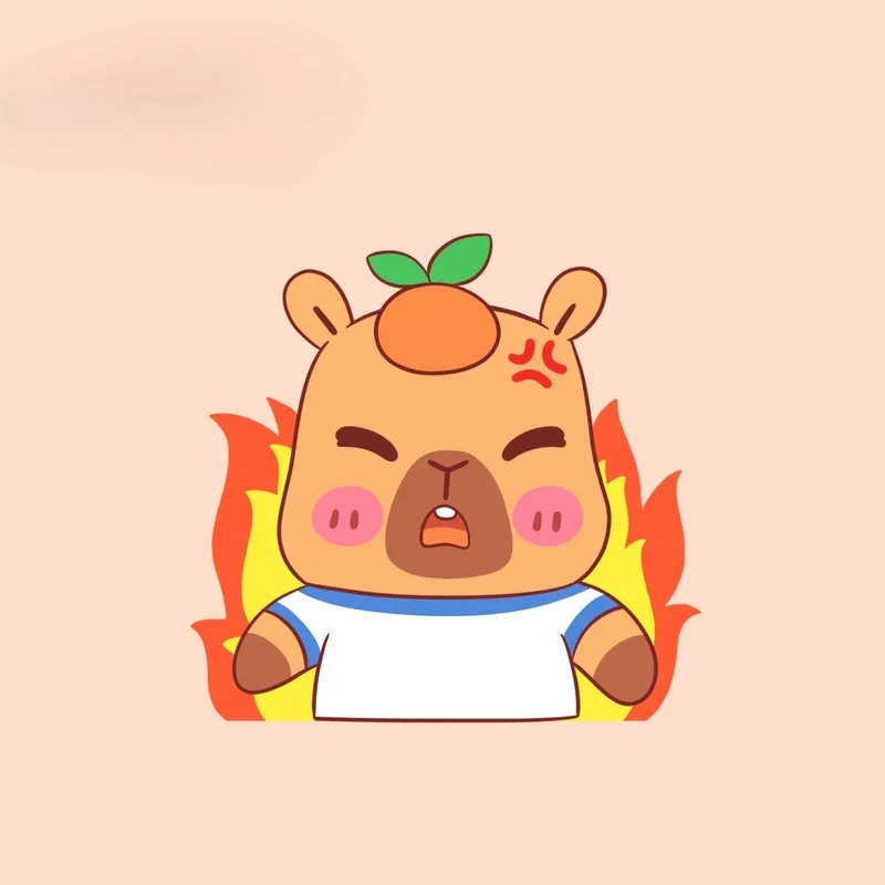 Đổi gió cùng avatar hình nền capybara cute chibi cực xinh