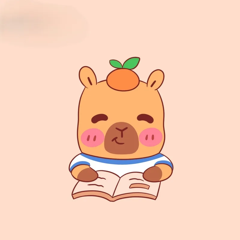 Tô điểm ngày mới bằng hình vẽ capybara chibi cute