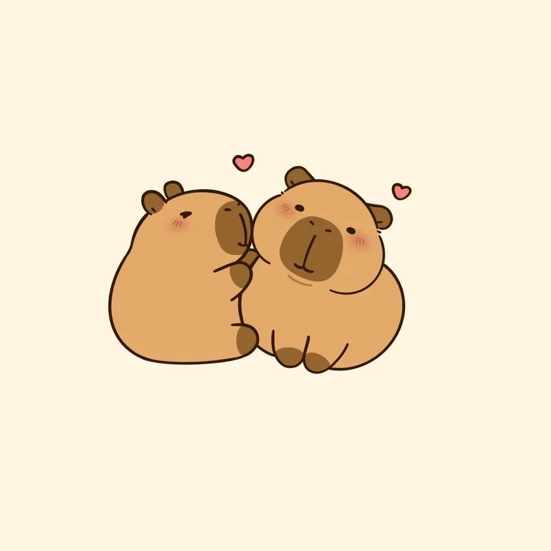 Bắt trend với chibi cute vẽ capybara cute chibi mới nhất