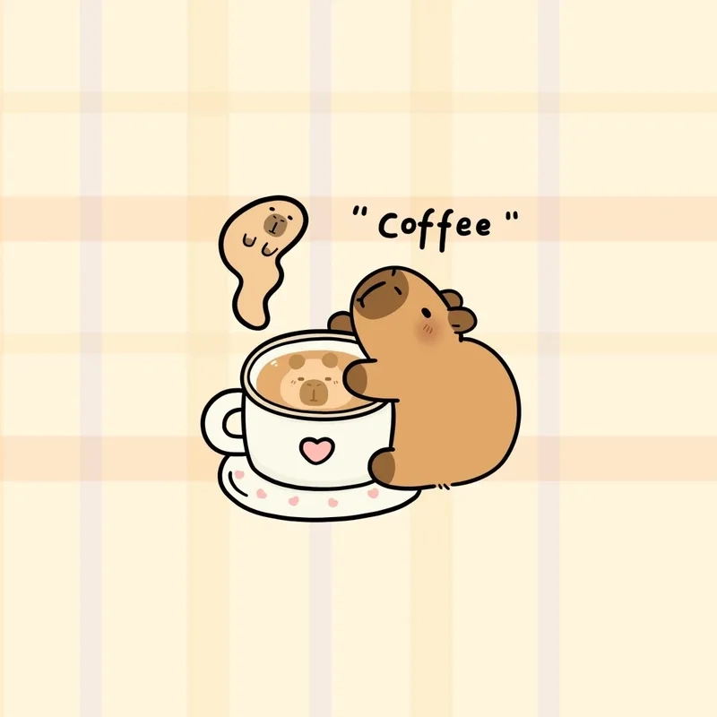 Dành cho bạn yêu thích capybara chibi tô màu cực dễ