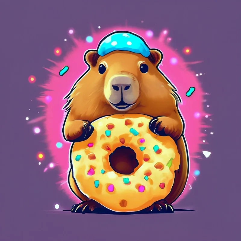 Tăng cảm hứng mỗi ngày với hình nền điện thoại capybara chibi