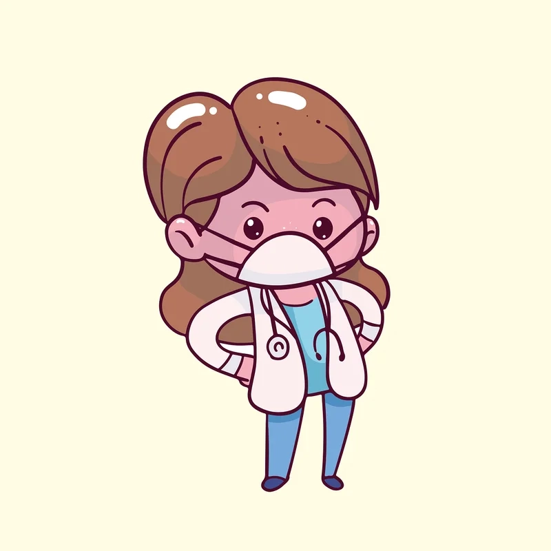 Trang trí bài thuyết trình với hình slide bác sĩ chibi độc đáo