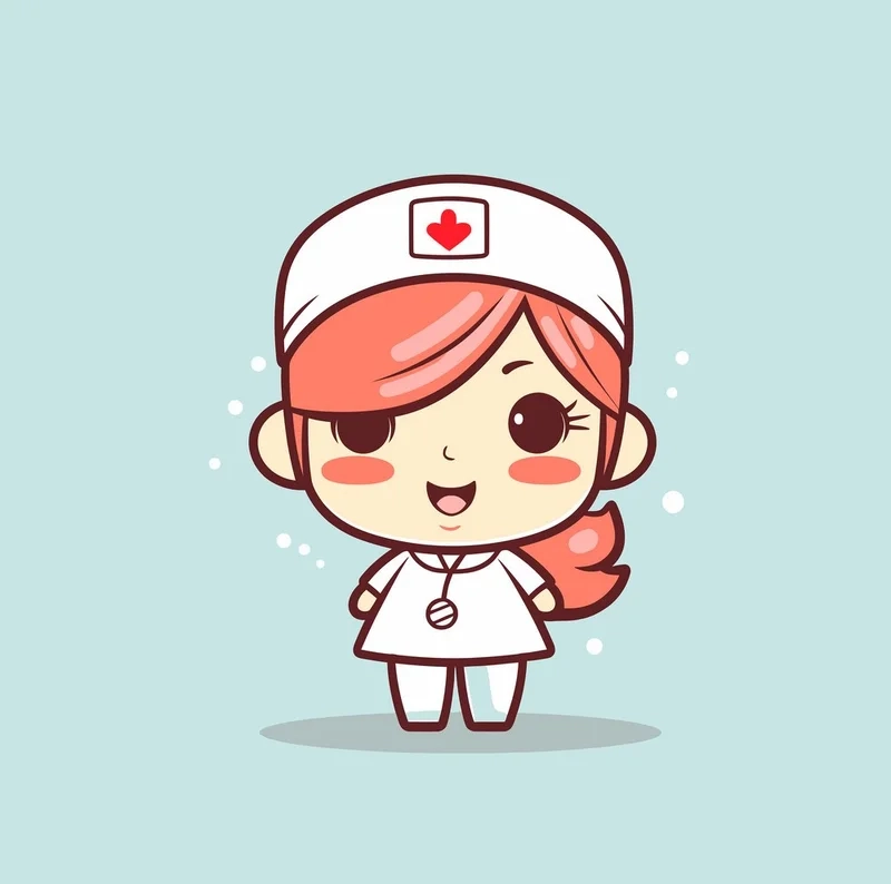 Bộ ảnh y tá chibi đáng yêu cho bạn mê ngành y