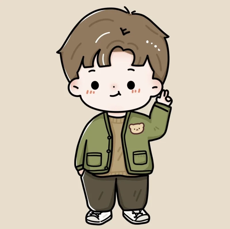 Hình chibi ghép mặt cho bé trai siêu dễ thương