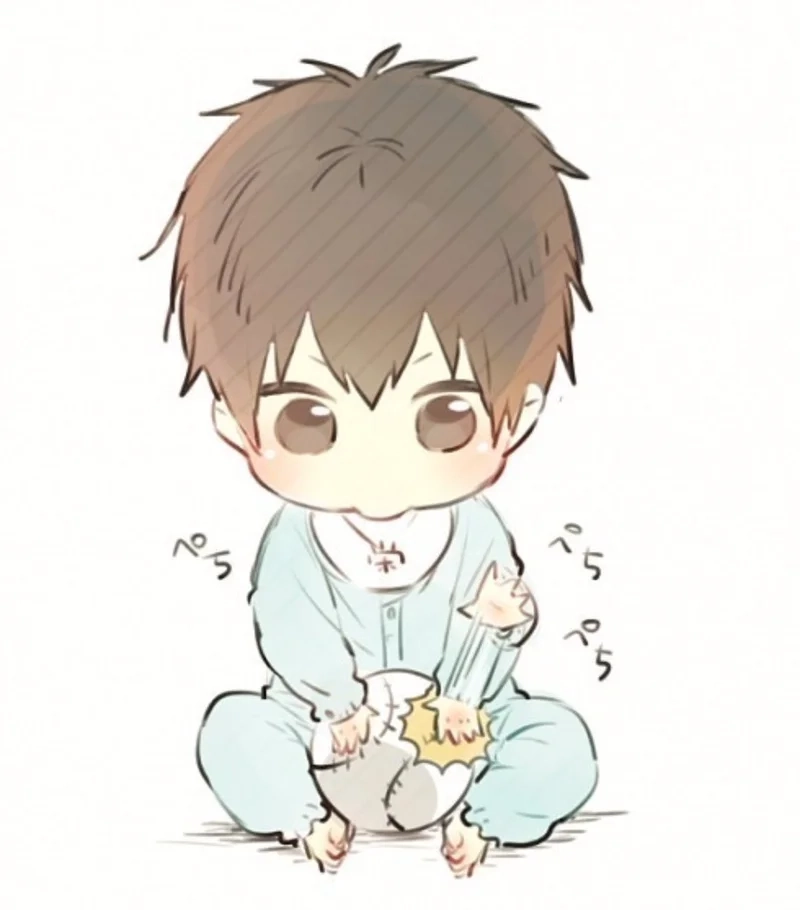 Chibi bé trai dễ thương cho bé yêu thêm xinh