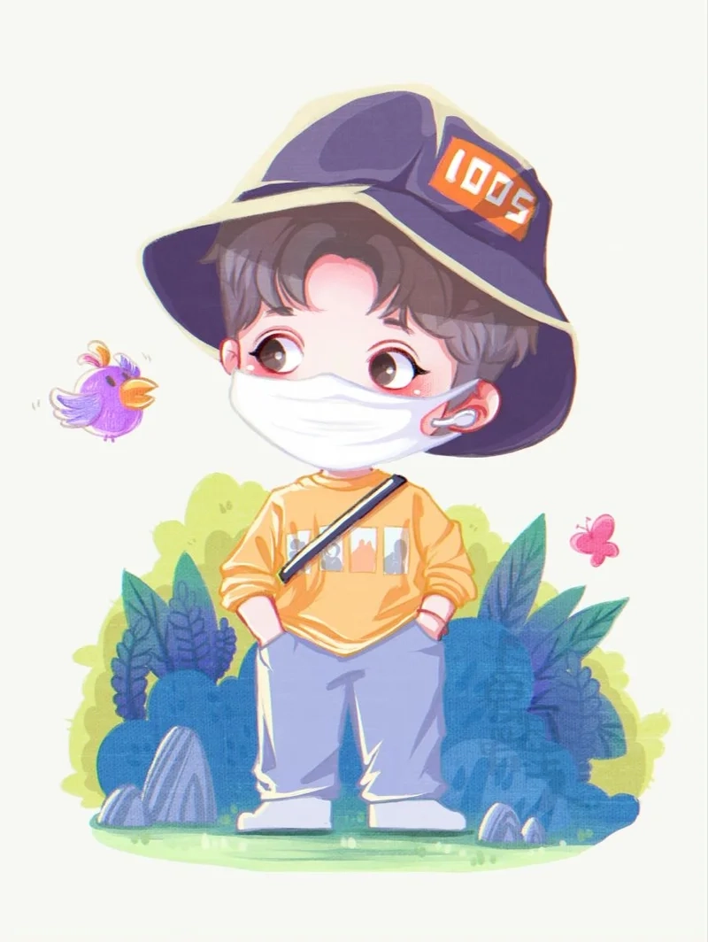 Ghép chibi bé trai để có những bức ảnh cực chất