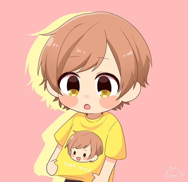 Kết hợp cùng hình chibi bé trai bé gái siêu dễ thương