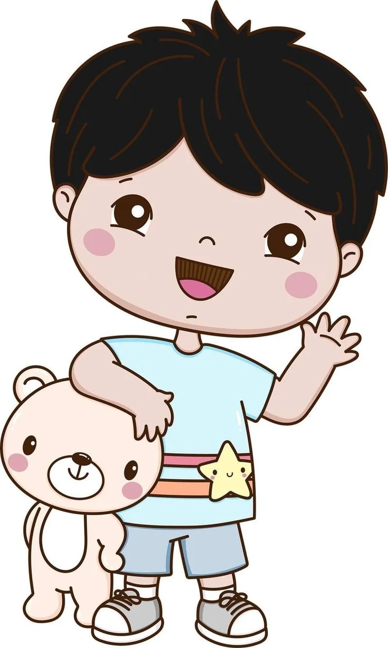 Bộ hình ảnh chibi bé trai đẹp mắt để in ấn