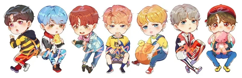 Ảnh chibi bts đẹp mê hồn cho mọi fan yêu thích BTS