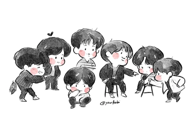 Bts chibi jimin với phong cách cực kỳ dễ thương