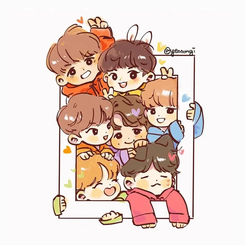 Ảnh chibi bts là lựa chọn hoàn hảo cho những ai yêu thích BTS