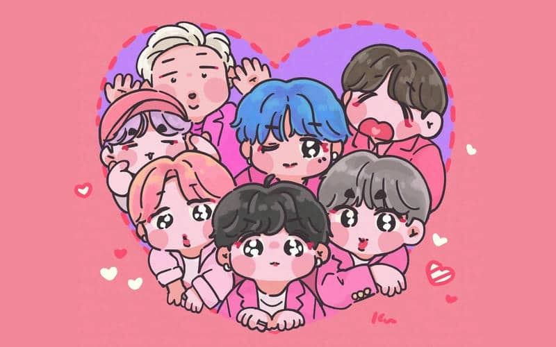Bts anime chibi cute khiến fan BTS không thể không yêu