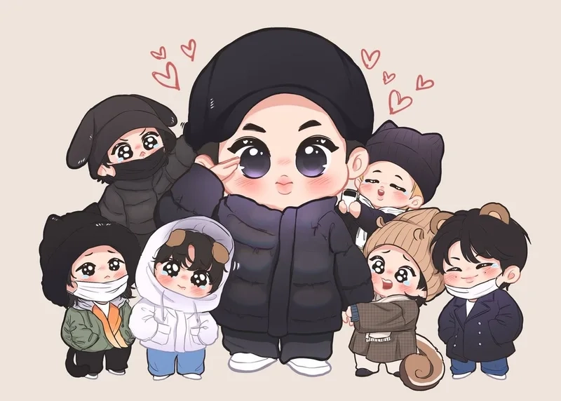 Bts chibi idol là cách tuyệt vời để thể hiện tình yêu đối với BTS