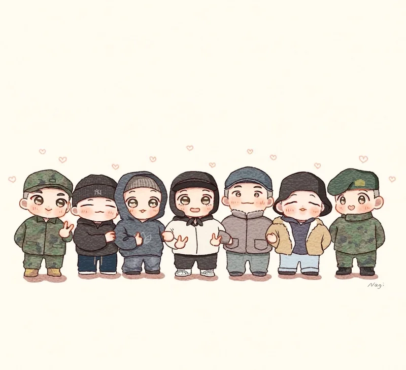 Bts chibi mic drop là hình ảnh mạnh mẽ và cực kỳ ấn tượng