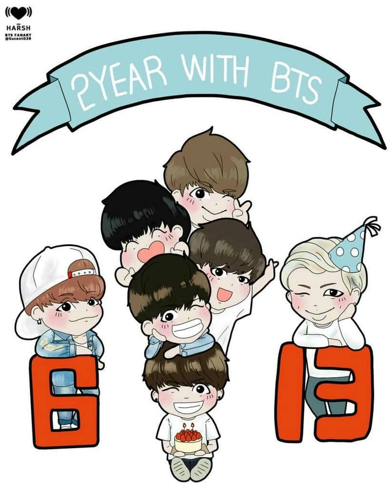 Chibi bts jin là biểu tượng dễ thương mà mọi fan BTS yêu thích