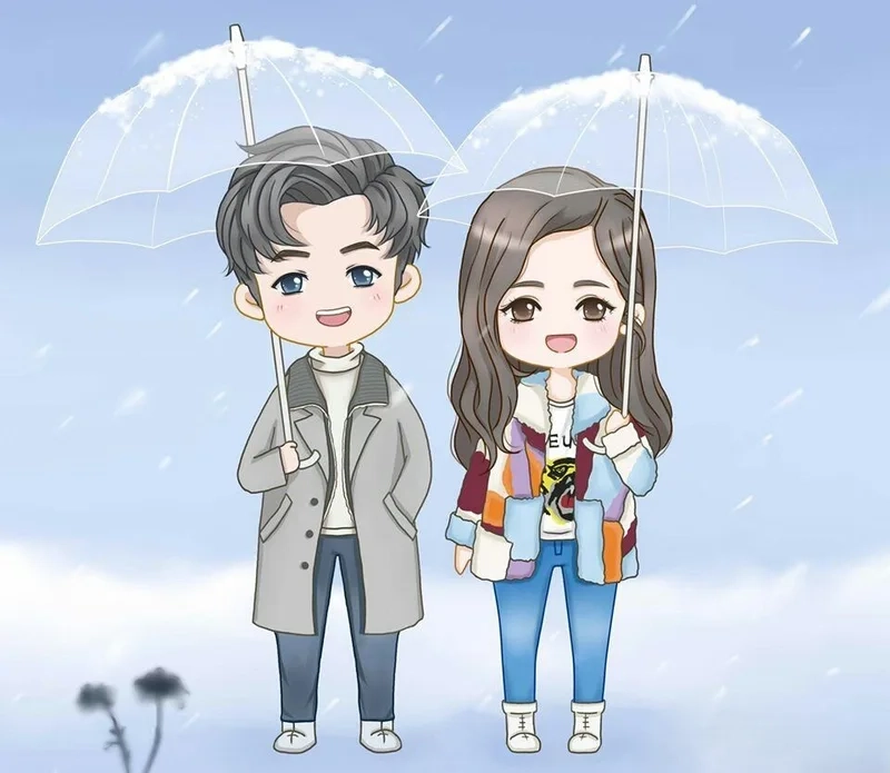 Top hình hình chibi cute cặp đẹp quên lối về